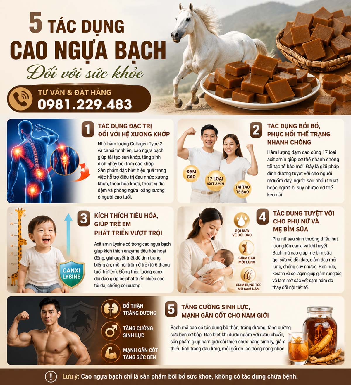 5 tác dụng của cao ngựa bạch đối với sức khỏe 