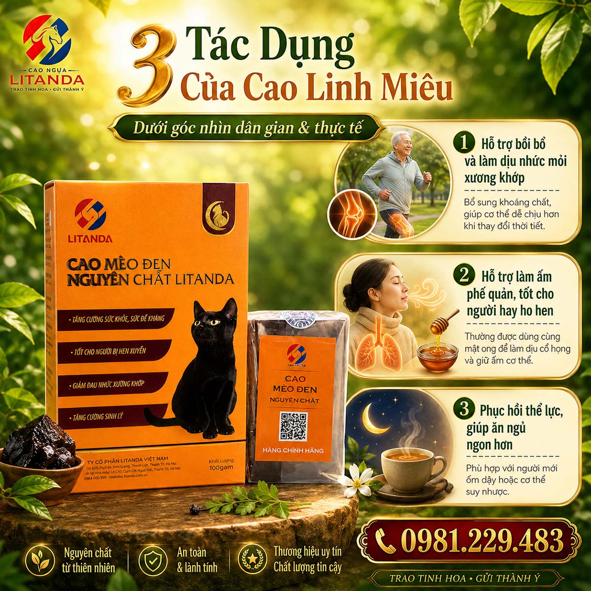 3 tác dụng của cao linh miêu theo góc nhìn truyền thống và thực tế