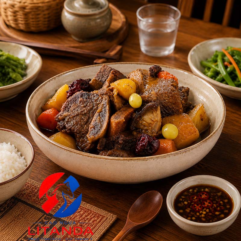 Bắp ngựa hầm nấm, khoai tây, món ăn lạ miệng mà vô cùng đưa cơm