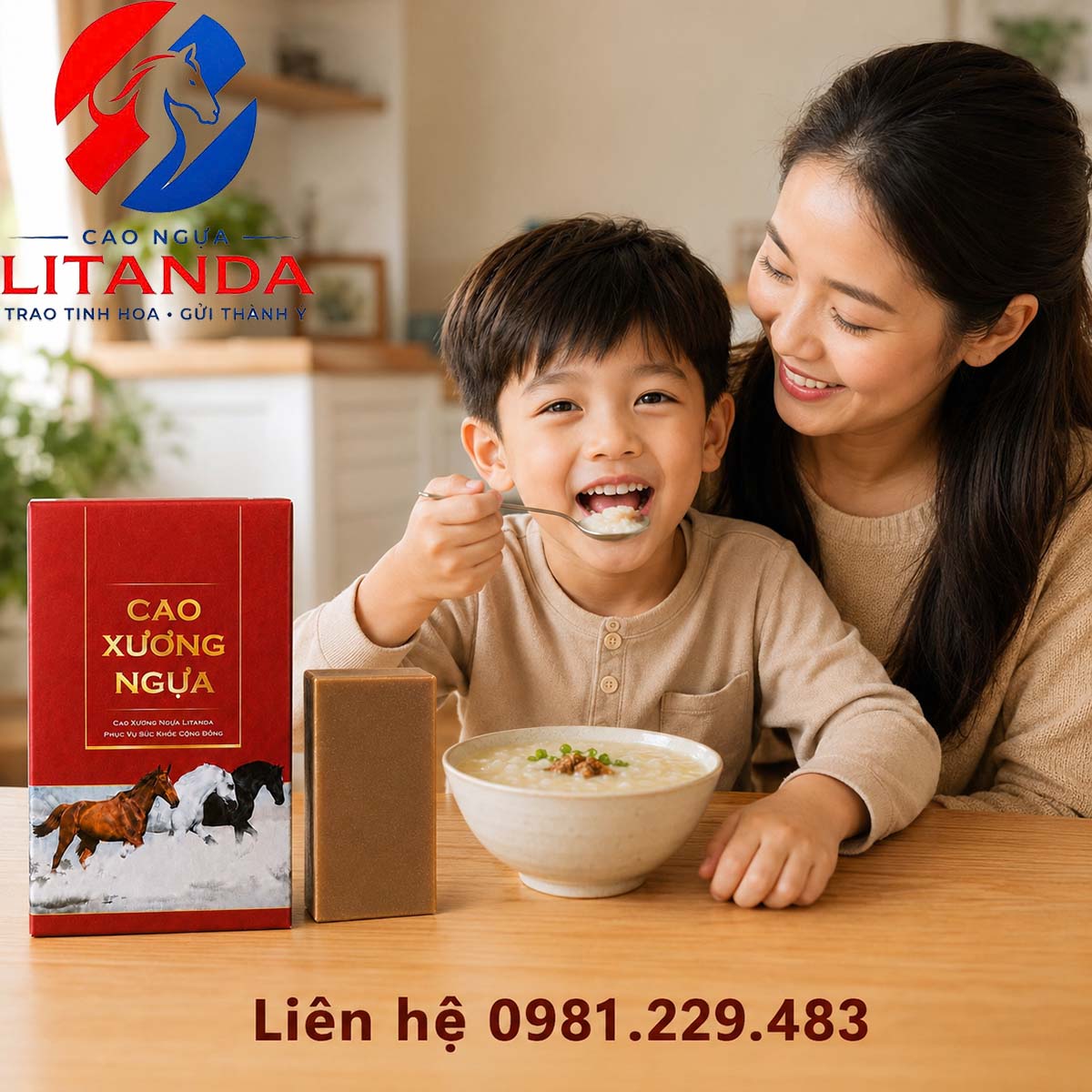 Cháo cao ngựa bạch là thức dinh dưỡng tốt, phù hợp cho cả gia đình