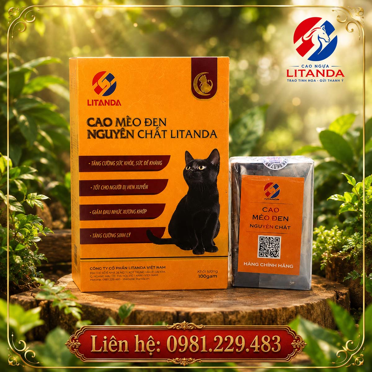Cao mèo đen Litanda - Thực phẩm chức năng giàu dinh dưỡng