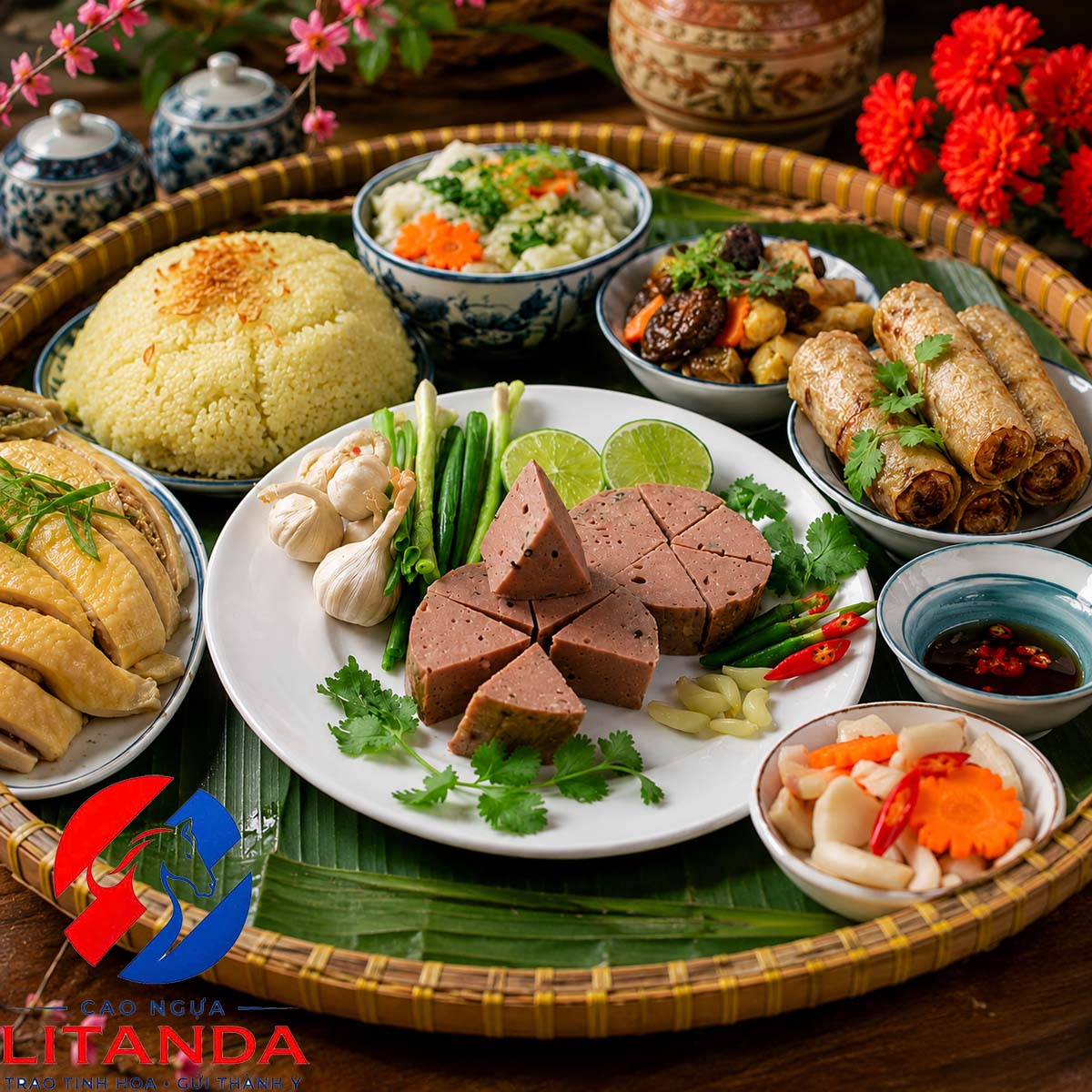 Đĩa giò ngựa góp phần làm nên mâm cỗ đủ đầy