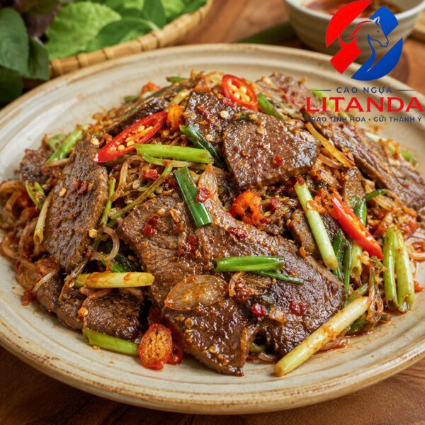 Phổi ngựa xào sả ớt