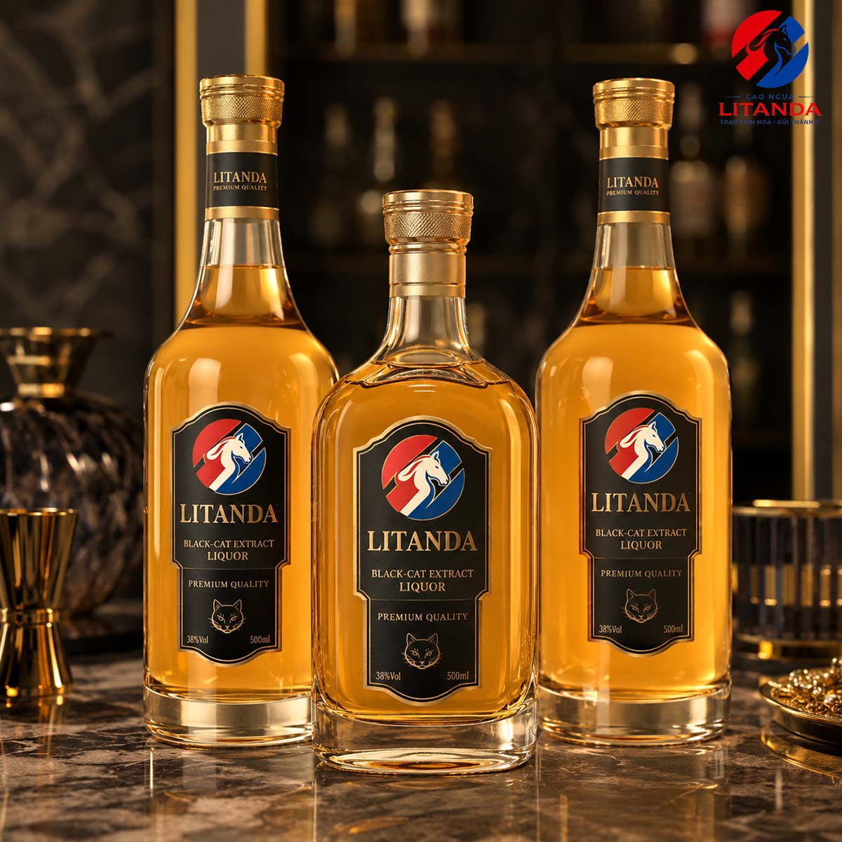 Rượu cao mèo đen Litanda