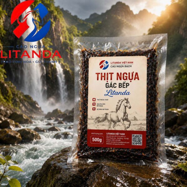 Thịt ngựa gác bêp Litanda gói 500g - đủ đầy cho mọi cuộc vui