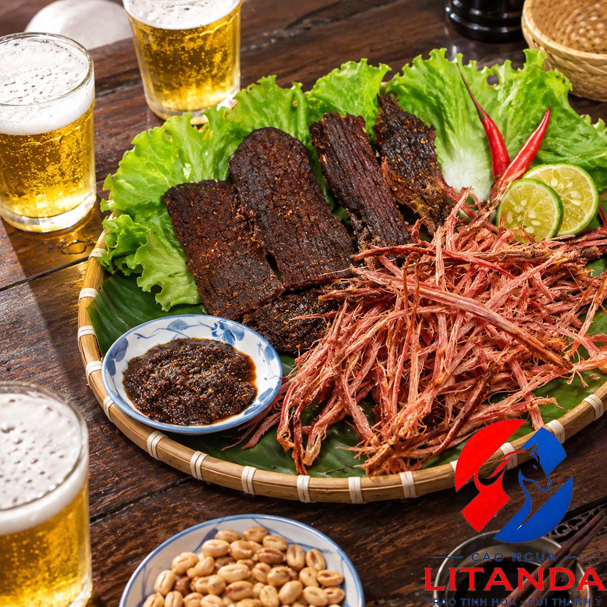 Thịt ngựa gác bếp Litanda - Món ngon trên bàn nhậu