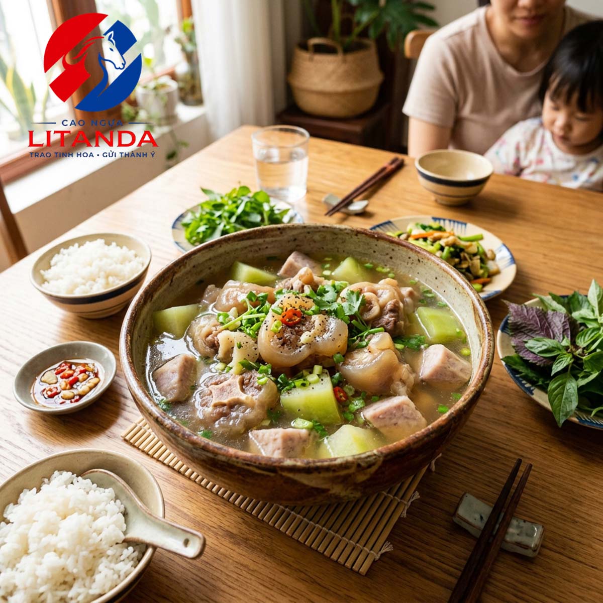 Đuôi ngựa hầm đu đủ - ăn mát và ngọt cho bữa cơm gia đình